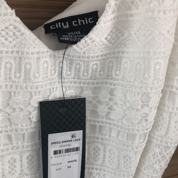 NWT City Chic Sunset Lace Mermaid Maxi Dress in White Size 14 - Picture 4 of 6